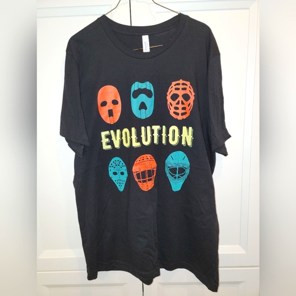 Men's XL "Evolution" goalie mask t-shirt. - Picture 1 of 2